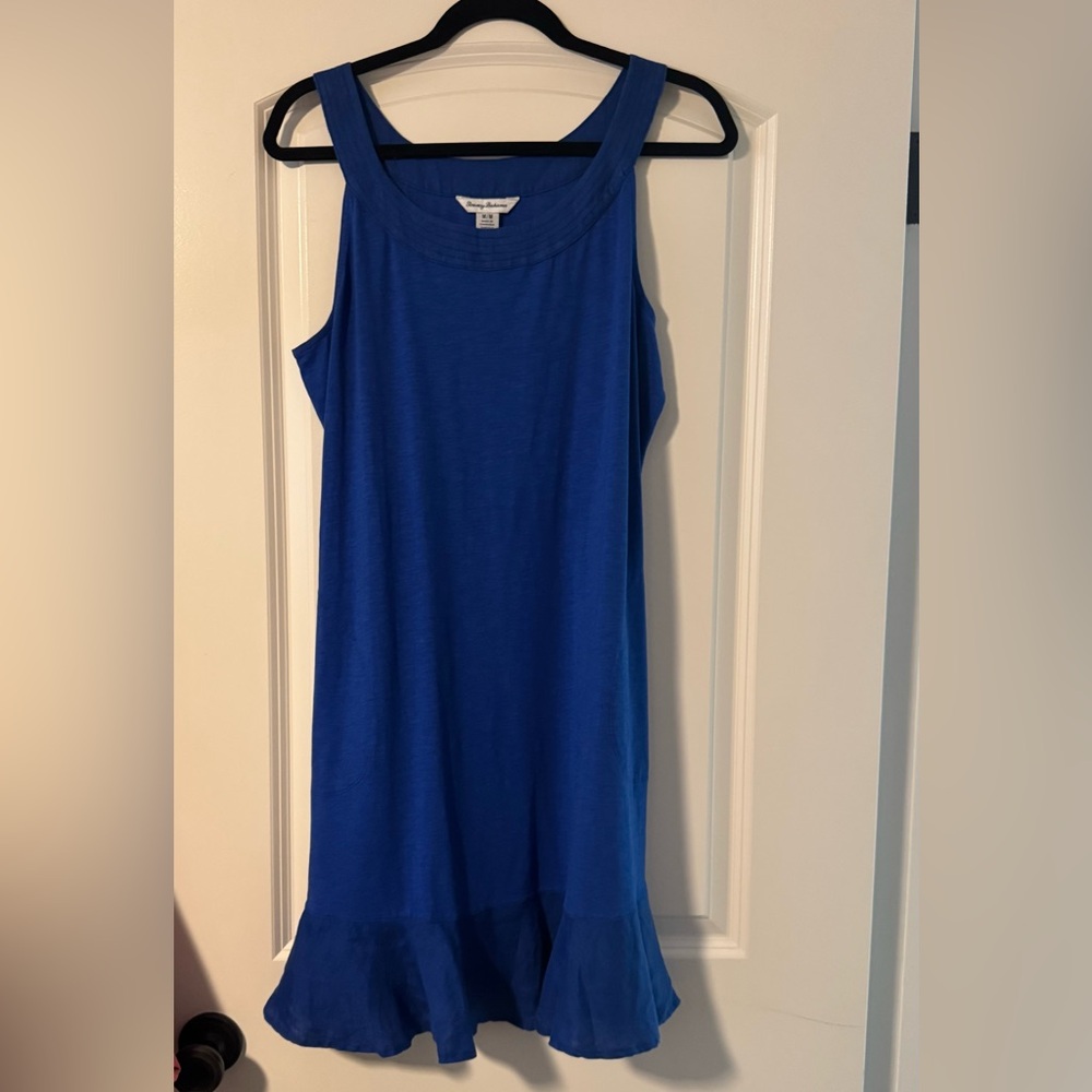 Blue Sleeveless Jersey Dress